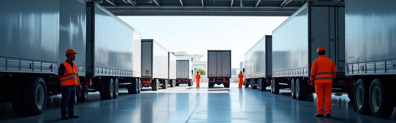 Modern logistics warehouse loading dock